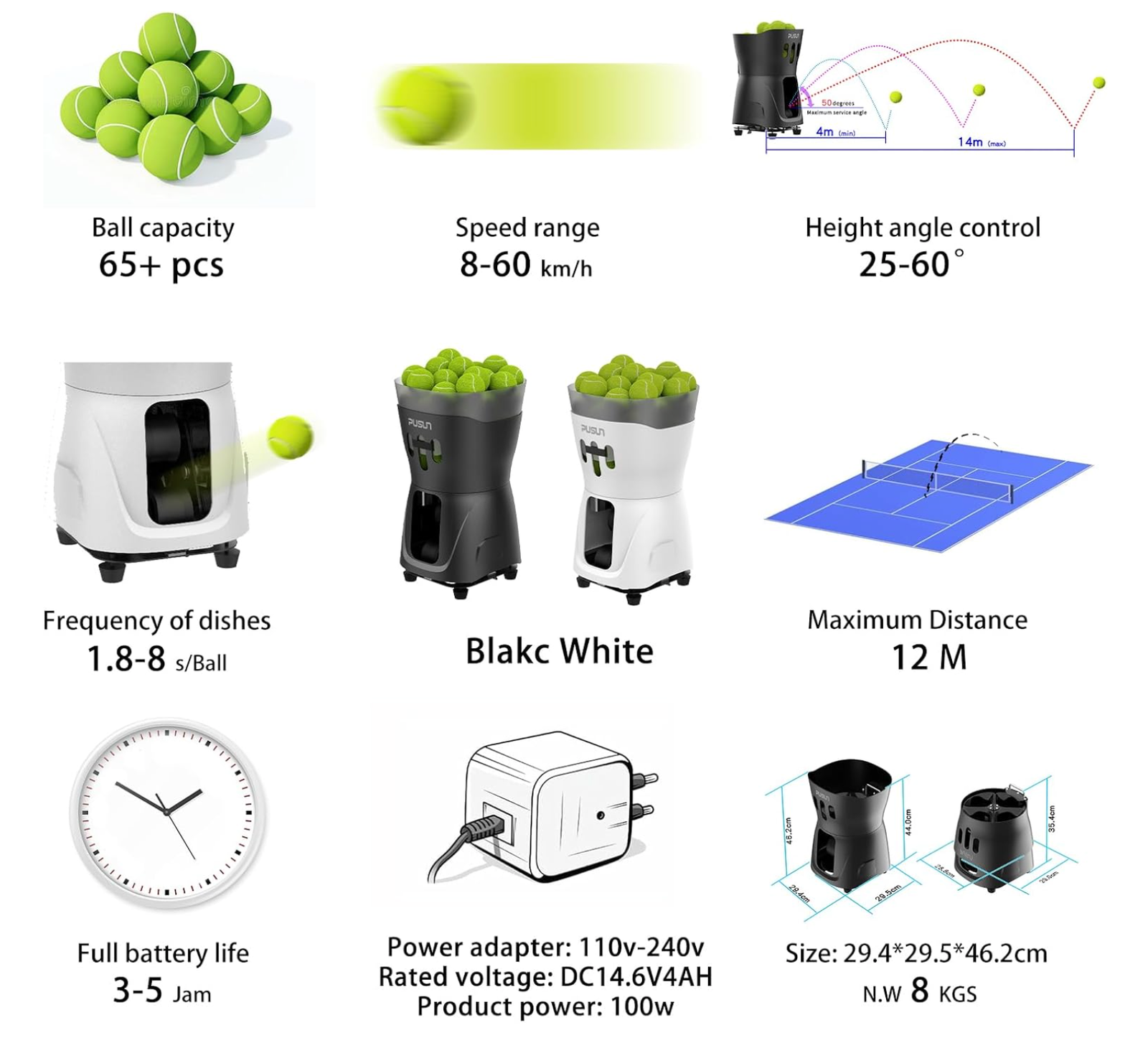 PT Mini Pro Tennis & Padel Ball Machine - Image 2
