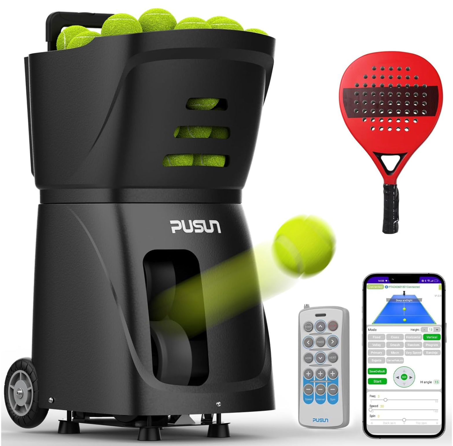 PUSUN Smart Padel & Tennis Ball Machine - Image 6